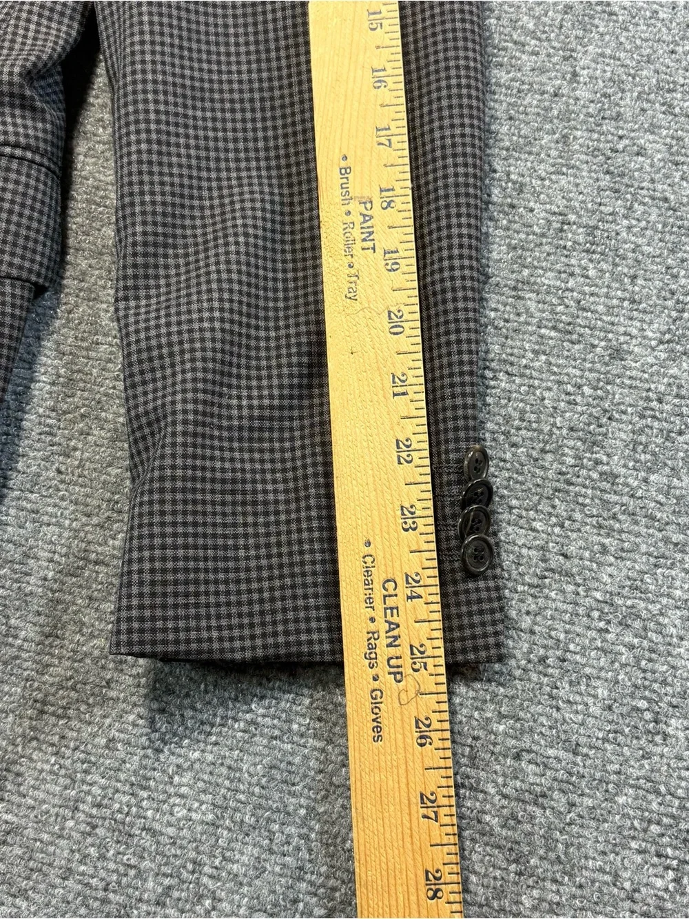 HUGO BOSS The James Sport Coat Jacket Men's 38R Brown-Gray Check Lightweight